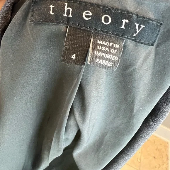 Theory Gray Wool Blend Lined Blazer Size 4 - Picture 3 of 6
